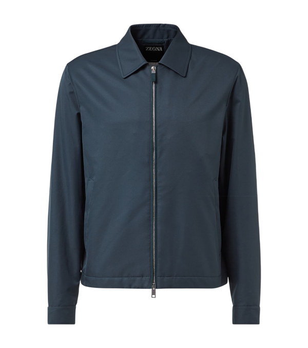 Zegna Leather-trimmed blouson