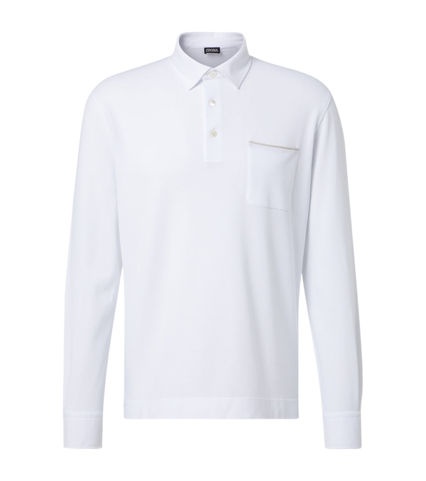 Zegna Logo cotton polo shirt