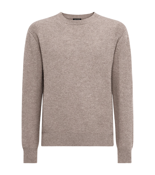 Zegna Ribbed-knit cashmere sweater