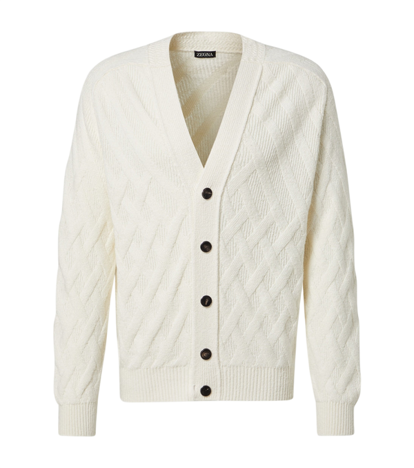 Zegna Ribbed-knit cotton cardigan