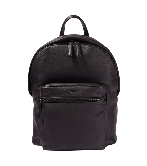 Zegna Secondskin Hoodie leather backpack