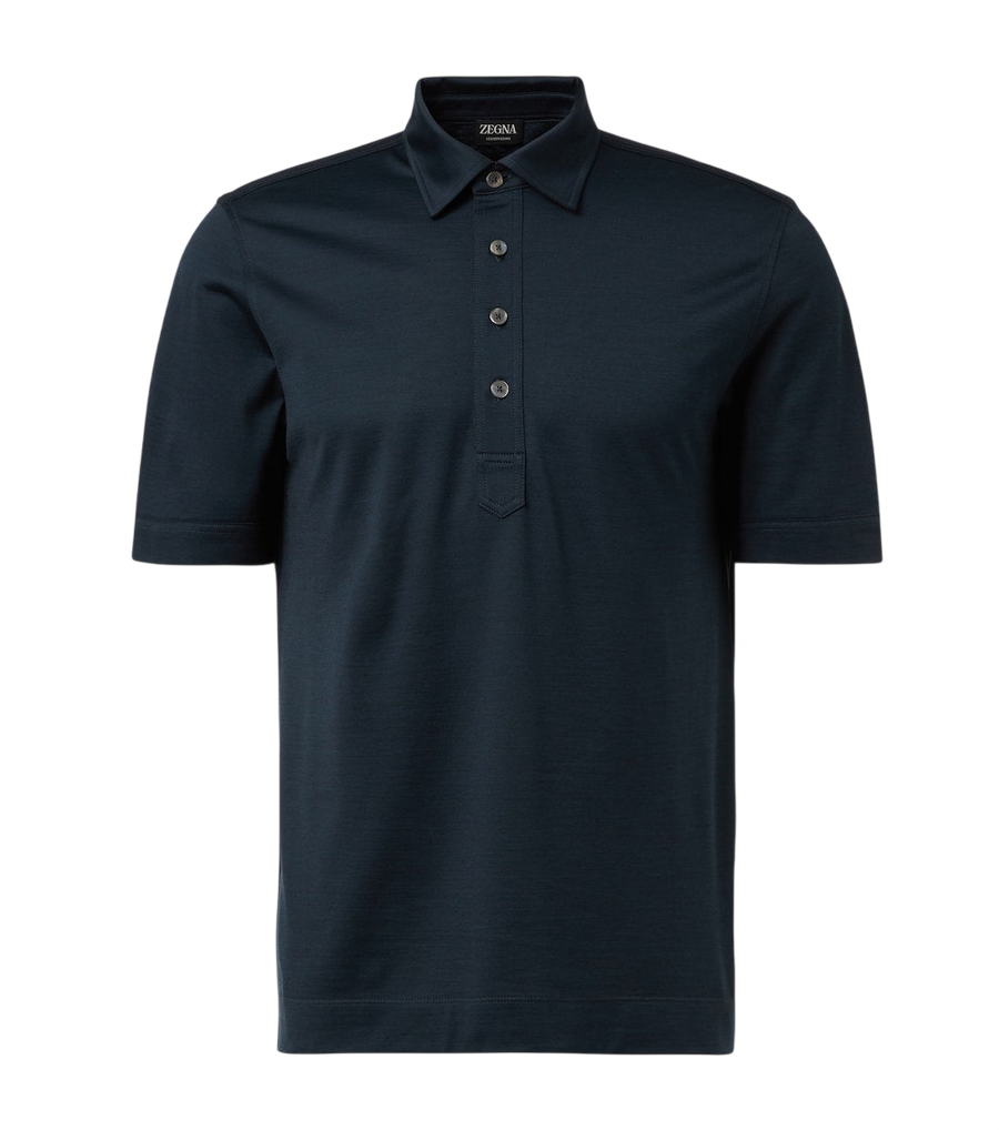 Zegna Silk and cotton polo shirt