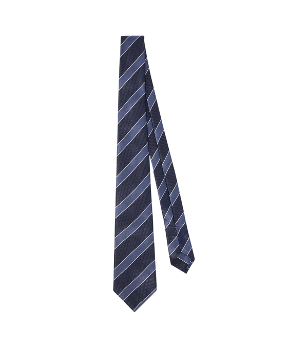 Cravatta in jacquard di seta a righe Zegna