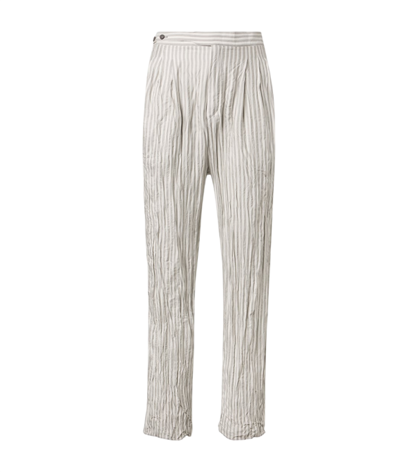Zegna Striped silk straight pants