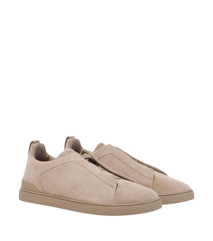 Zegna Triple Stitch suede slip-on sneakers