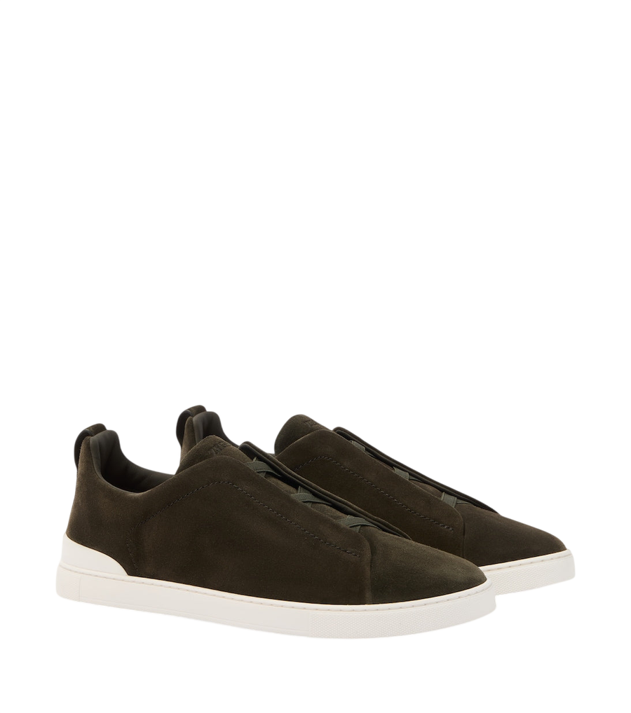 Zegna Triple Stitch suede sneakers