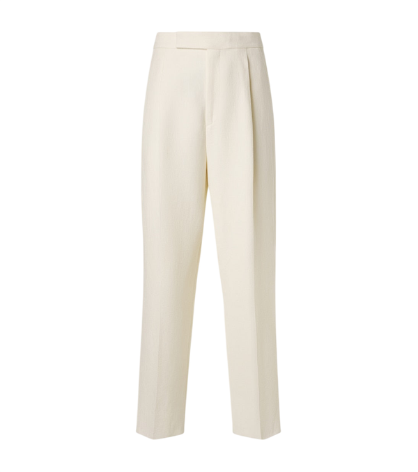 Zegna Wool and linen wide-leg pants