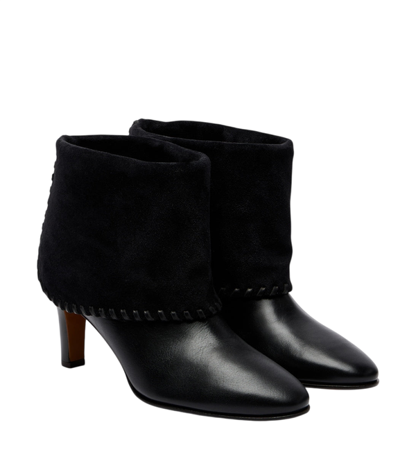 Zimmermann Alchemy suede-trimmed leather ankle boots