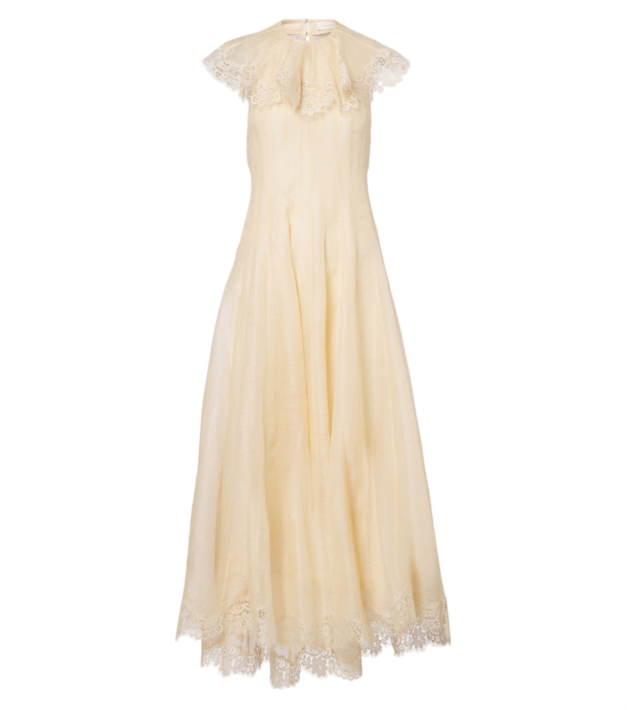 Zimmermann Ascent Flutter linen and silk cocktail dress