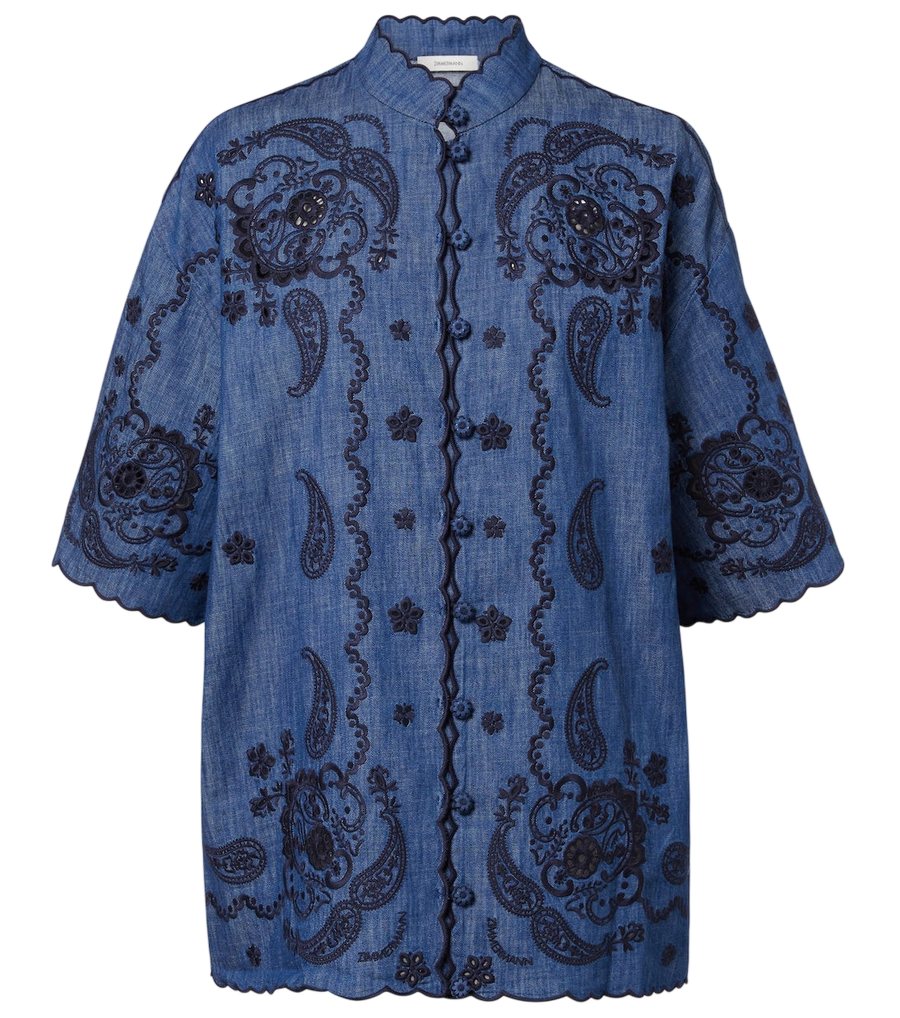Camisa vaquera bordada Aster de Zimmermann