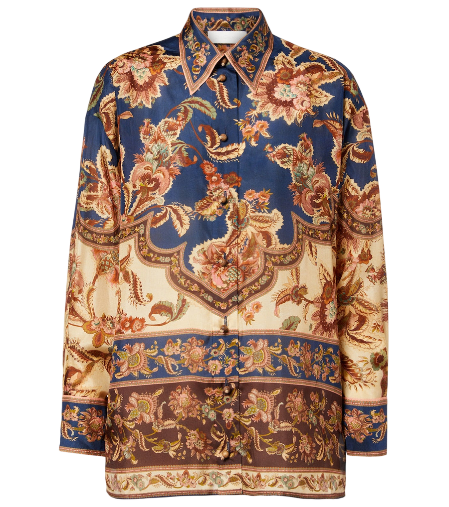 Zimmermann Aster printed silk shirt