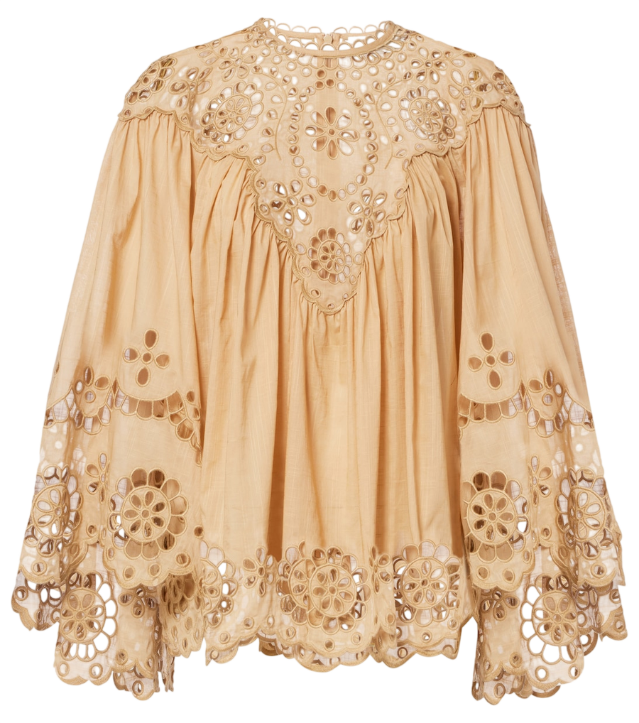 Zimmermann Awaken broderie anglaise cotton blouse