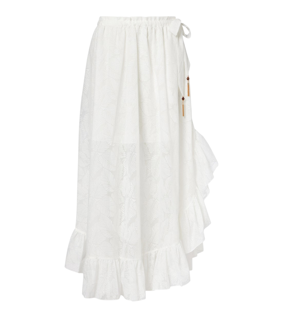 Jupe longue à volants en mélange de coton Daylight de Zimmermann