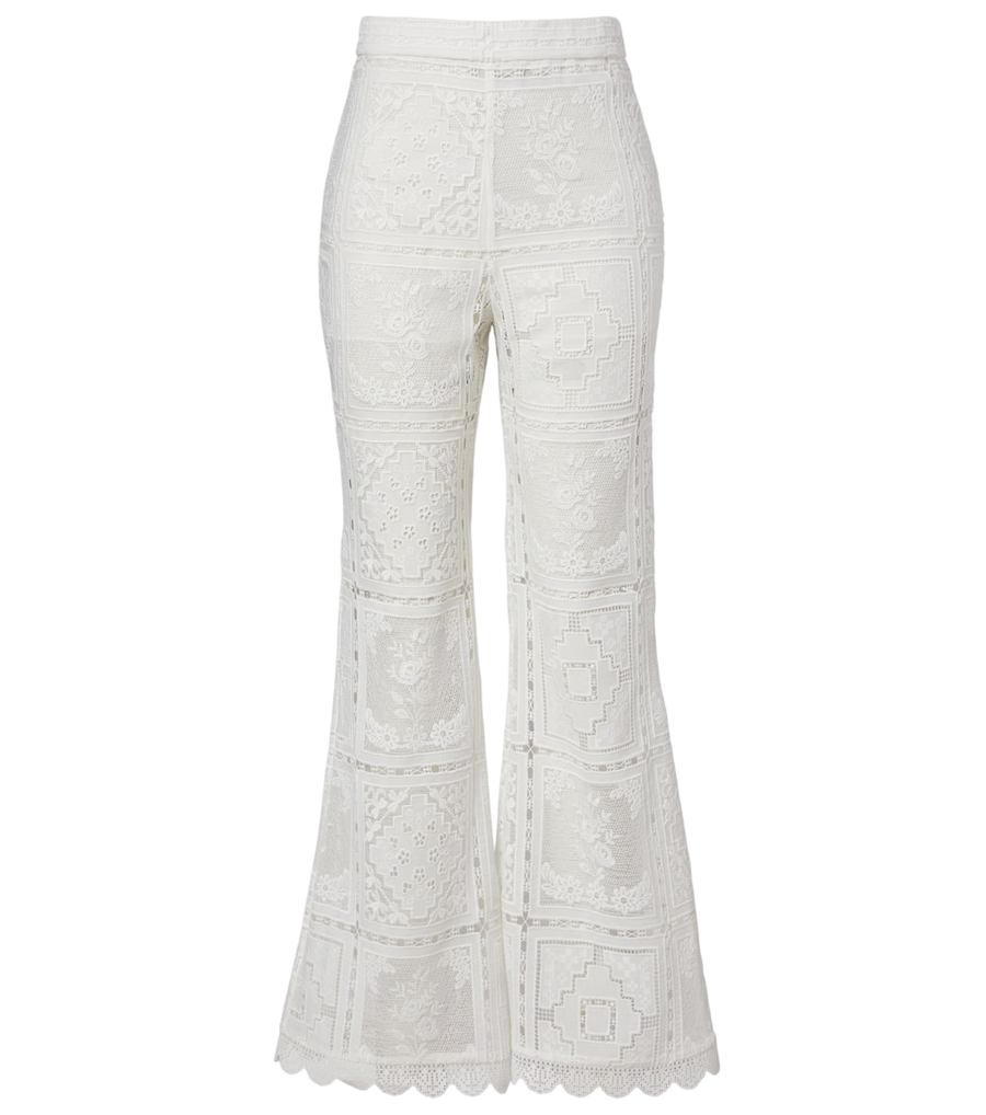 Zimmermann Floral lace flared pants