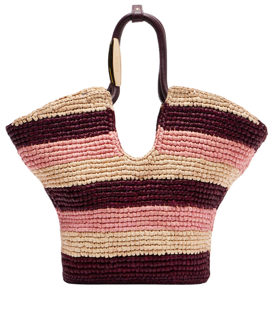Zimmermann Goldentime Small raffia top-handle bag