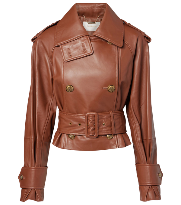 Zimmermann Hypnotic cropped leather jacket