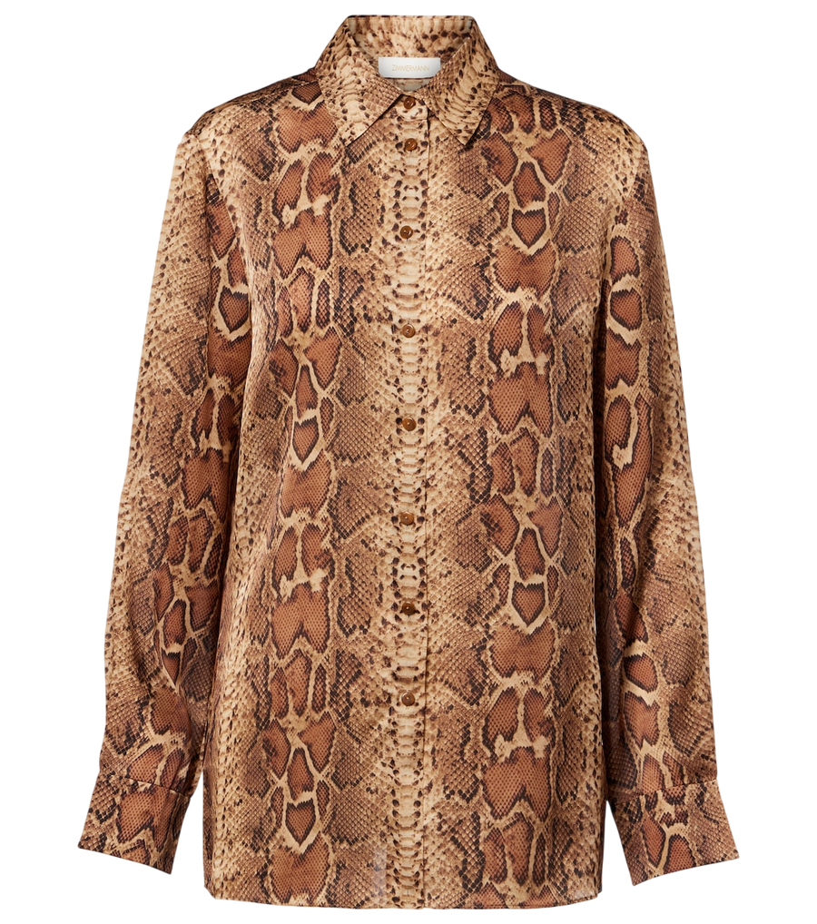 Chemise en soie à motif serpent Hypnotic Zimmermann