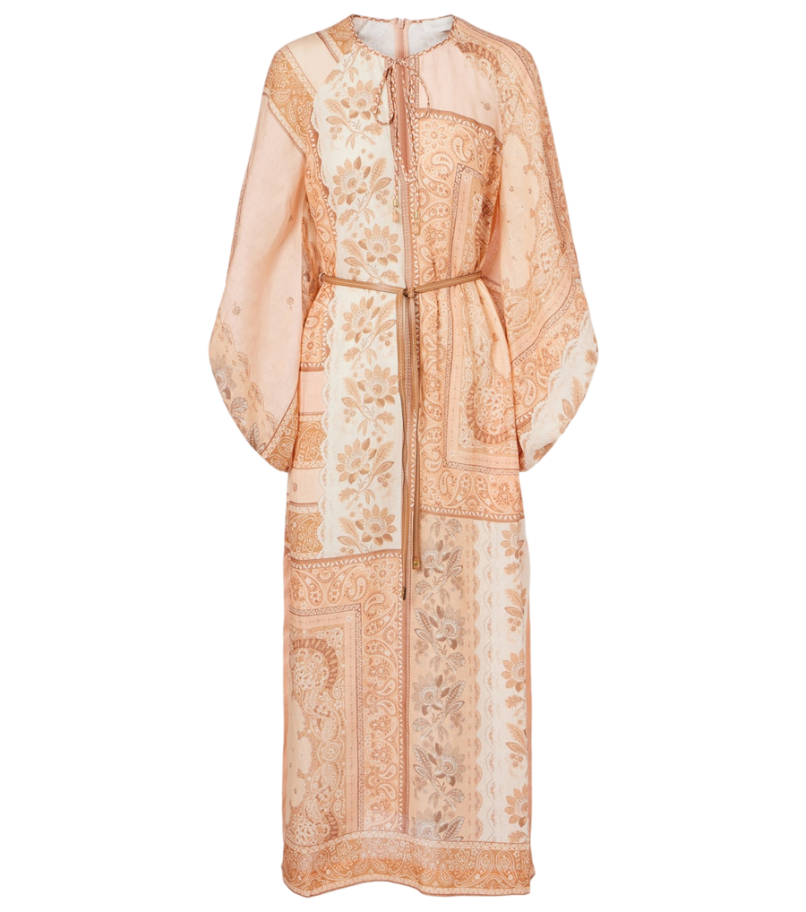 Zimmermann Lucky printed linen midi dress