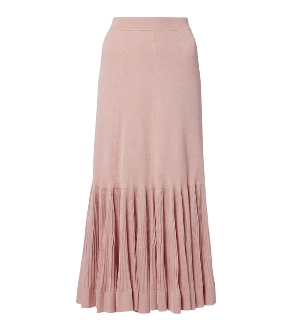 Zimmermann Gonna midi plissettata in maglia Luna