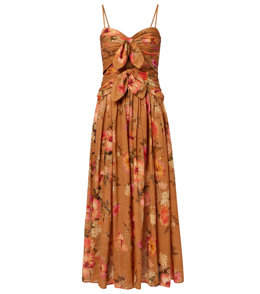 Robe longue en soie à motif floral Mahon de Zimmermann