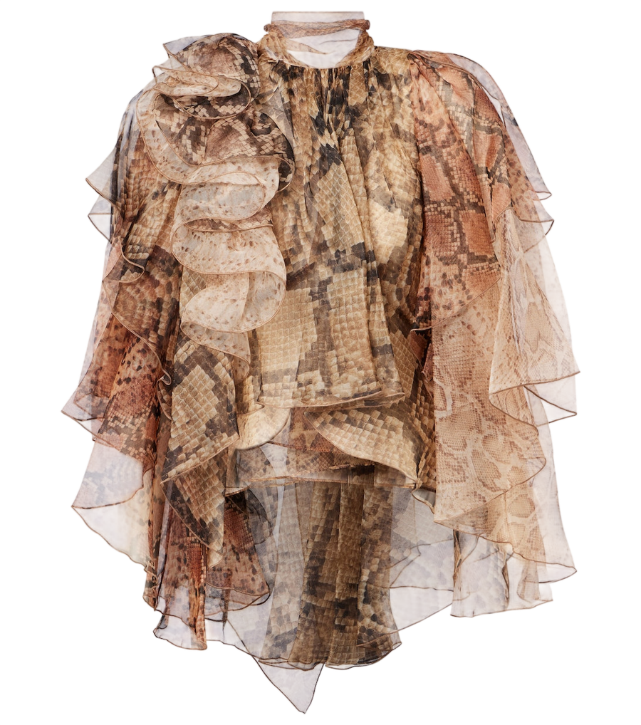 Blouse en soie à volants Memento Zimmermann