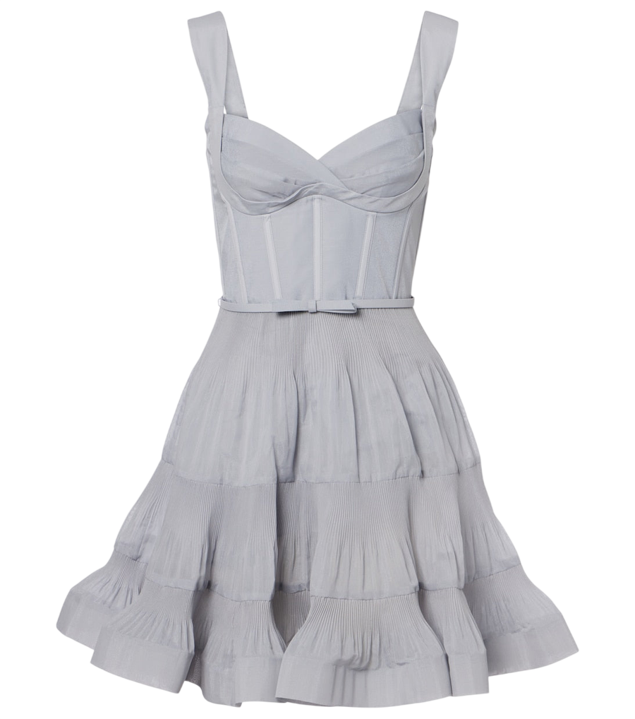 Zimmermann Miniabito bustier plissettato