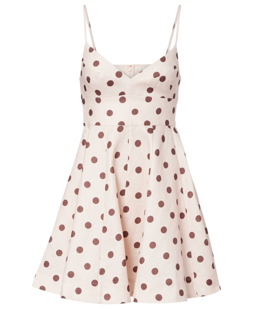 Robe courte en coton à pois Zimmermann