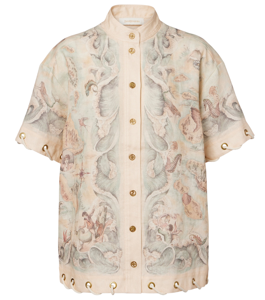Zimmermann Printed linen shirt