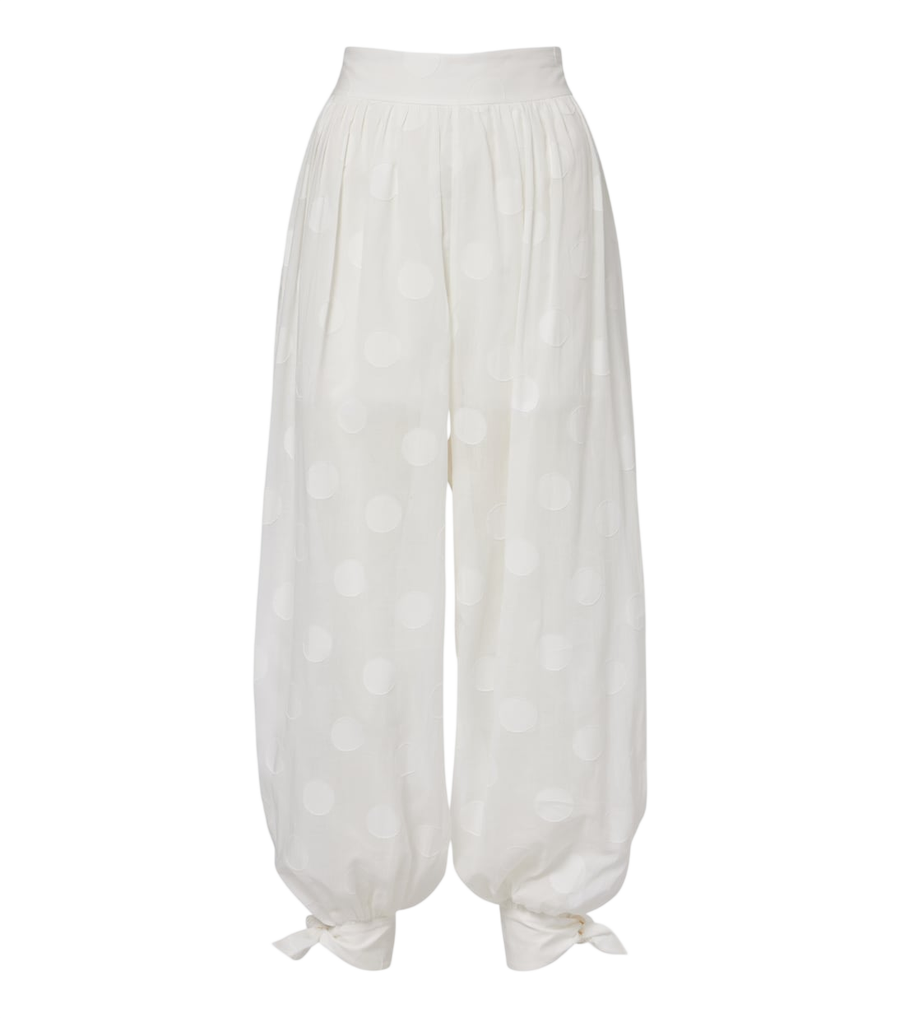 Zimmermann Solstice polka-dot cotton balloon pants