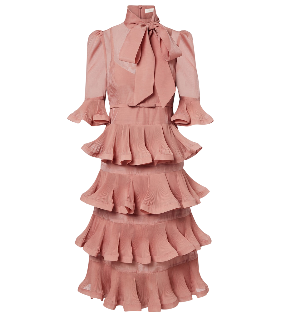 Zimmermann Tiered pleated midi dress