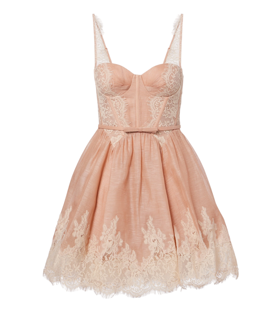 Zimmermann Valiant linen and silk corset dress