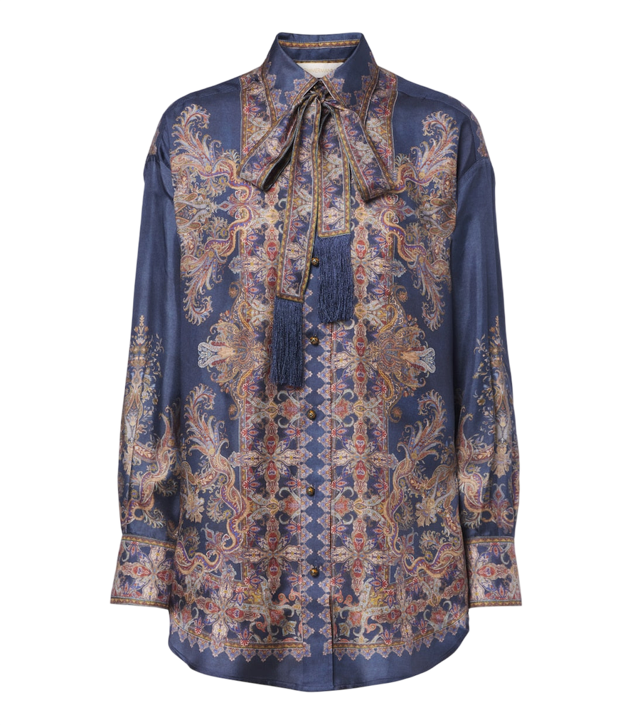 Zimmermann Valiant paisley silk blouse