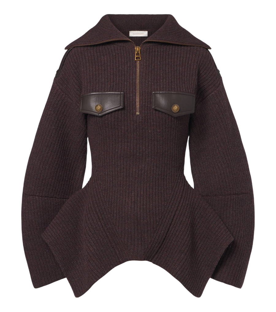 Zimmermann Valiant wool-blend half-zip sweater
