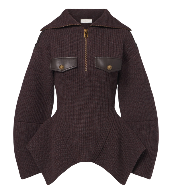 Zimmermann Valiant wool-blend half-zip sweater