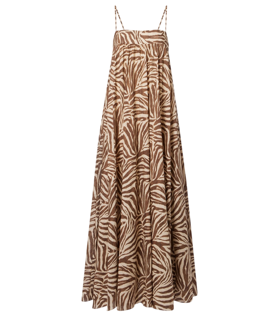Vestido largo de algodón estampado Wanderlust de Zimmermann