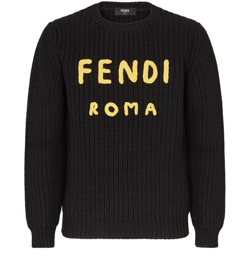 FENDI Pull en laine noir