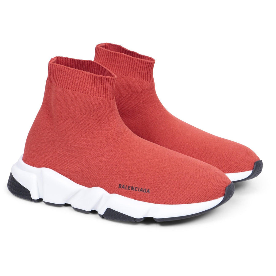 Boy & Girl BALENCIAGA Knit Sock Sneakers in Red
