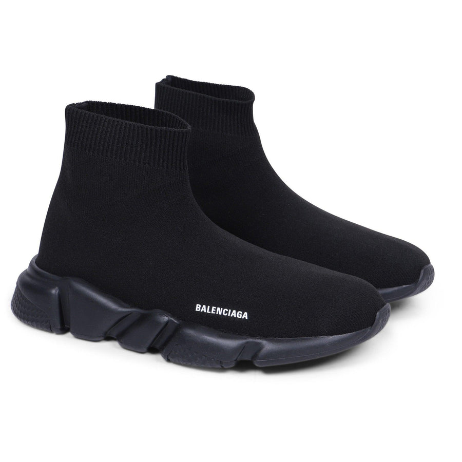 Boy & Girl BALENCIAGA All Black Knit Sock Sneakers