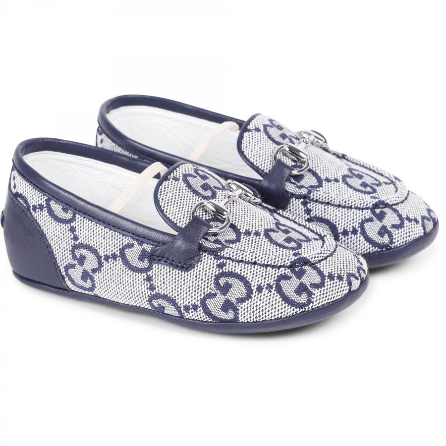 Boy GUCCI Blue GG Loafers