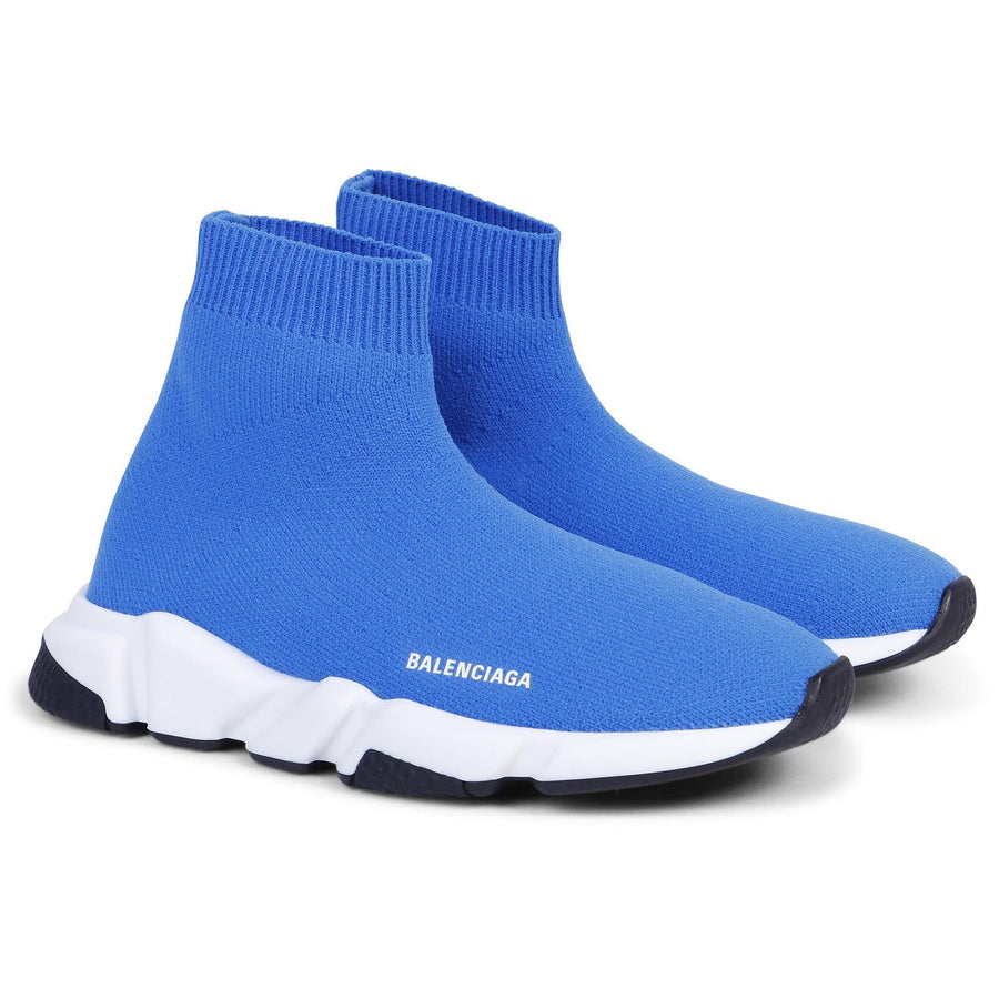 Boy BALENCIAGA Turquoise Knit Sock Sneakers