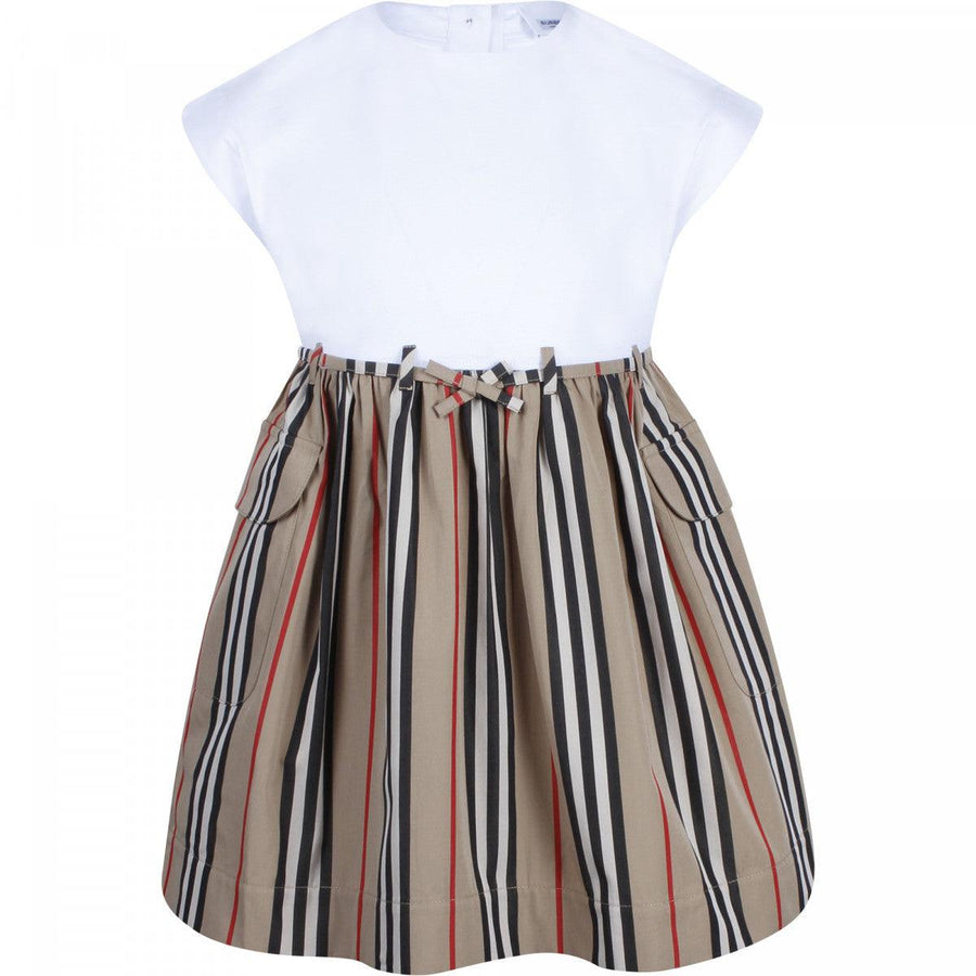 Robe jupe à rayures iconiques BURBERRY Fille