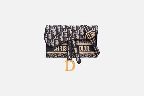 Blue Saddle Dior Oblique  Pochette
