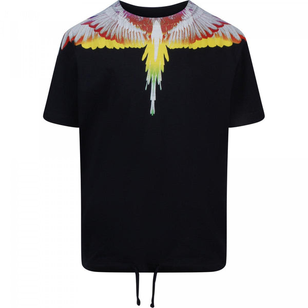 Camiseta Niño MARCELO BURLON Alas Cordón en Negro