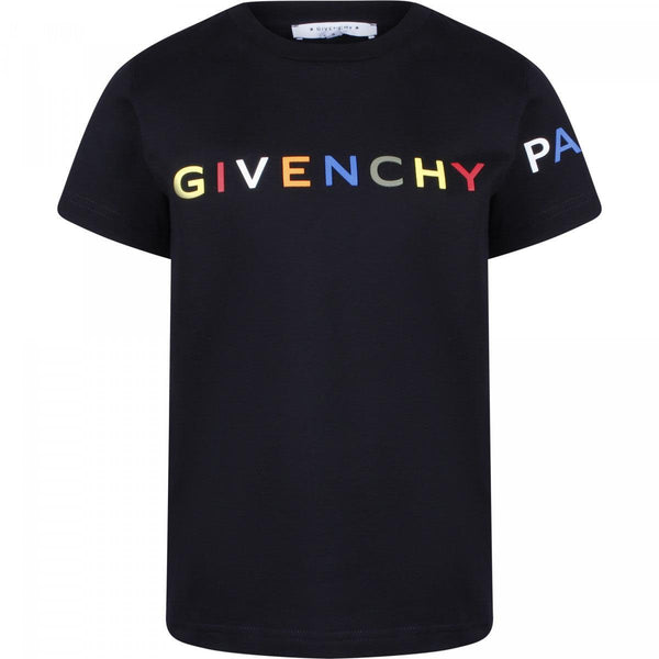 Camiseta GIVENCHY Classic Logo Niño en Negro