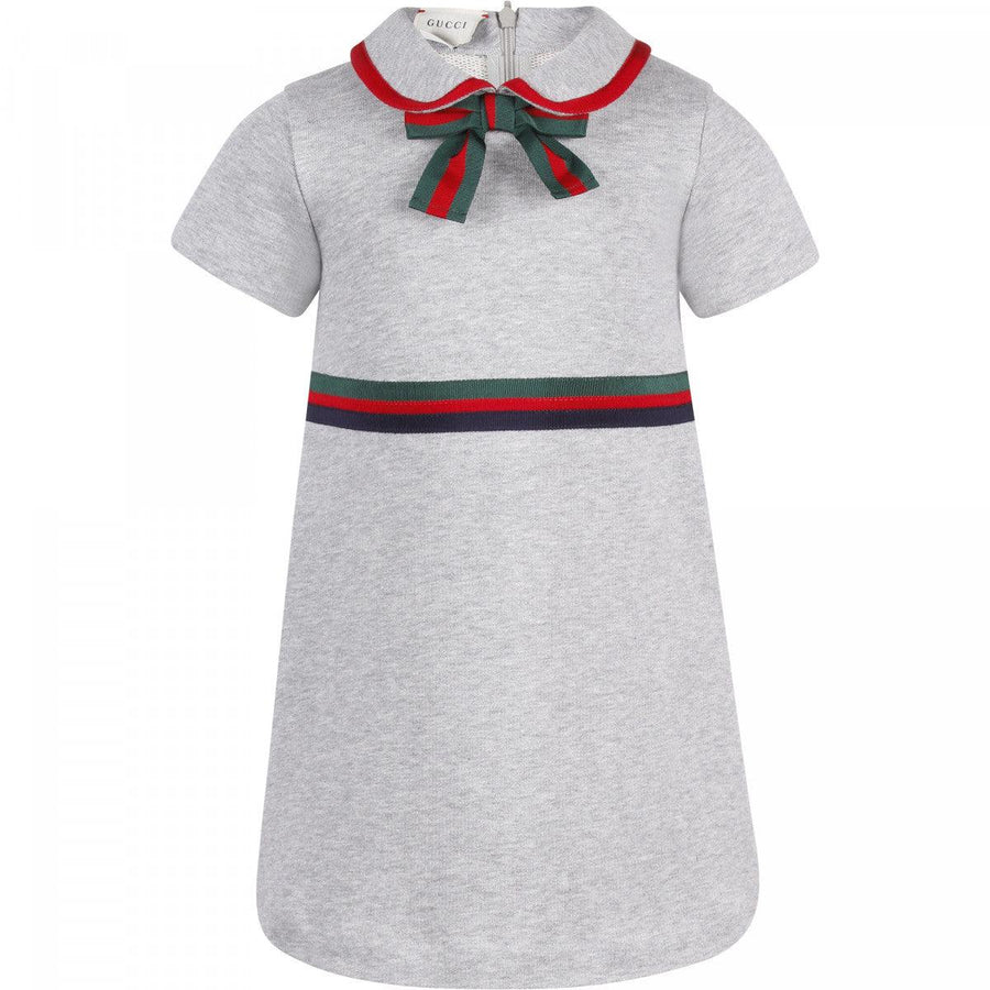 Girl GUCCI Ribbon Dress in Grey