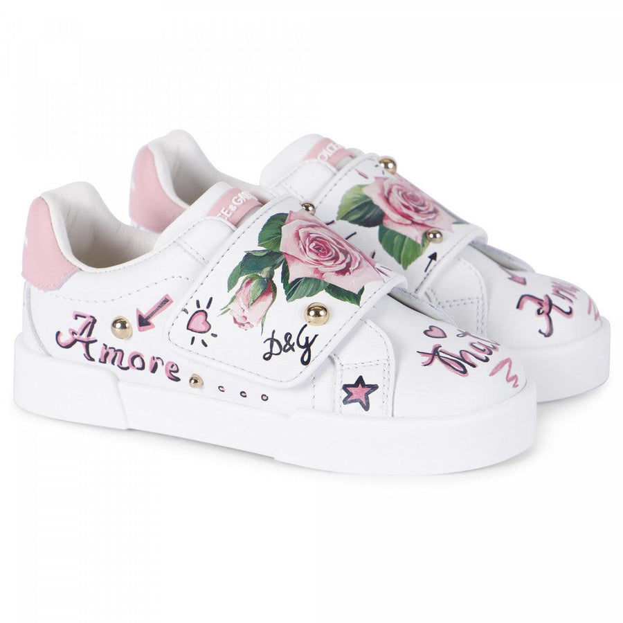 Girl DOLCE & GABBANA That's Amore Sneakers in White
