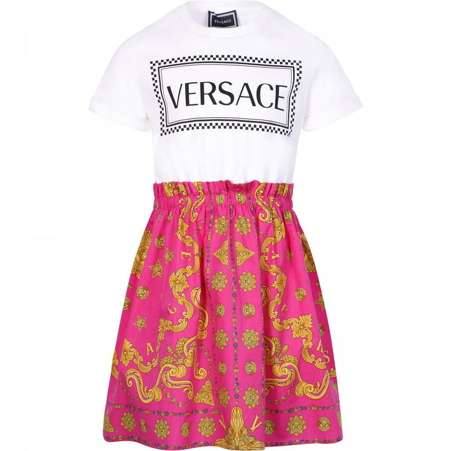 Girl YOUNG VERSACE Baroque Print Dress
