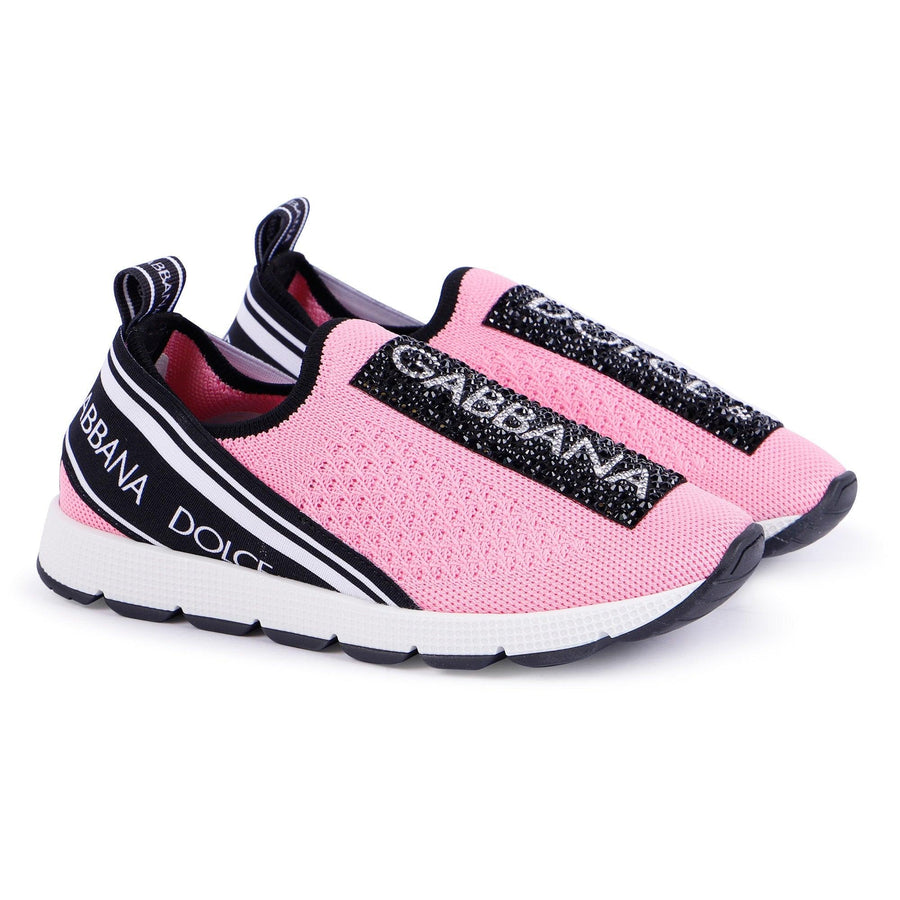Girl DOLCE & GABBANA Logo Sneakers in Pink