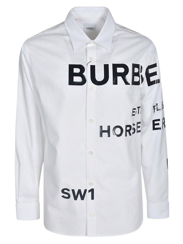 BURBERRY BLANC MANCHES LONGUES BOUTONS Homme
