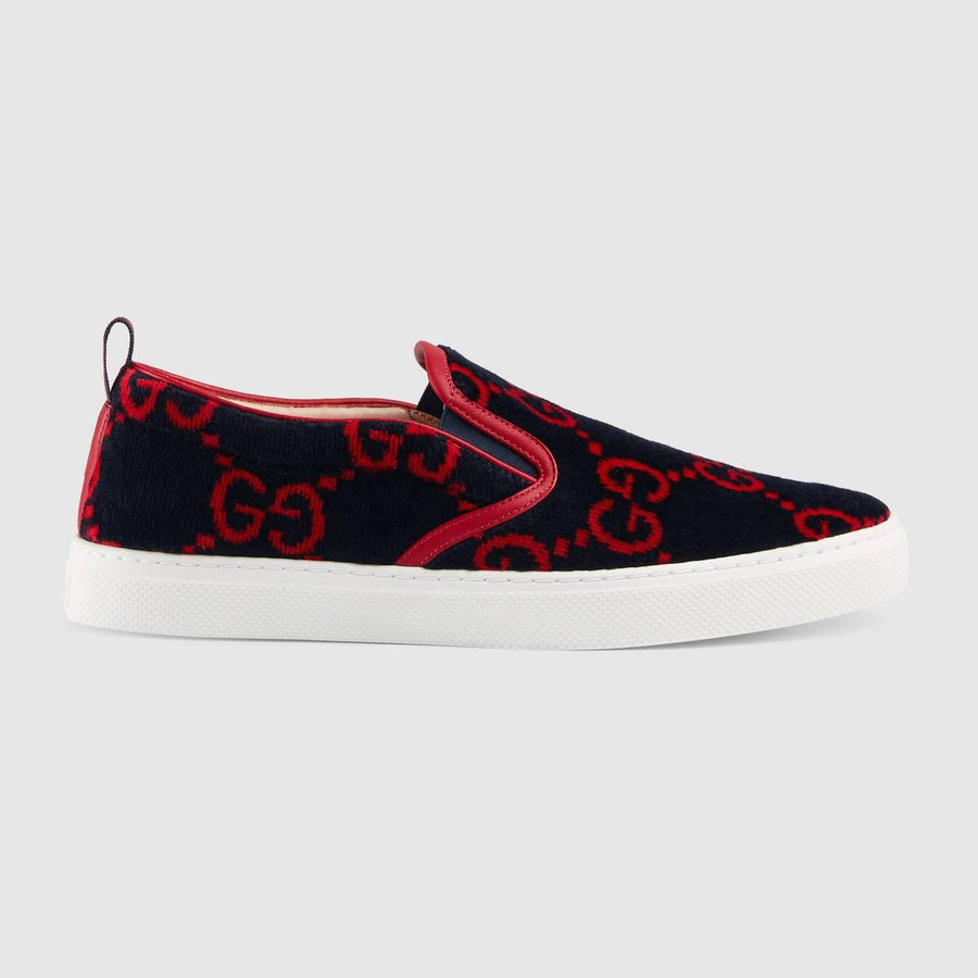 Baskets à enfiler en tissu éponge Gucci GG pour hommes